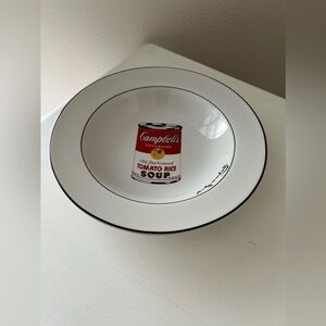 Warhol | Block POP | Campbell's Condensed Tomato Soup Can 9" LARGE RIM BOWL